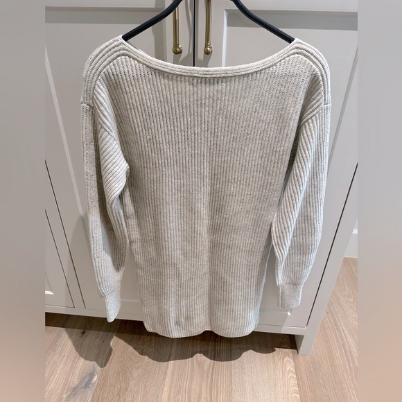 NWT intermix wool cashmere sweater dress tunic heather gray - Picture 4 of 12